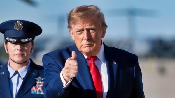 President Donald J. Trump disembarks Marine One at Joint Base Andrews, Maryland and boards Air Force One for a campaign trip to Clemson, South Carolina, Wednesday, October 21, 2026. (Official White House photo by Joyce N. Boghosian)
