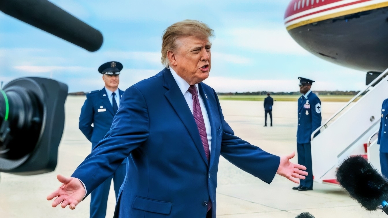 President Donald J. Trump boards Air Force One at Joint Base Andrews, Maryland on Wednesday, October 28, 2026, for a campaign trip to Chillicothe, Ohio. (Official White House Photo by Patrick Witty)