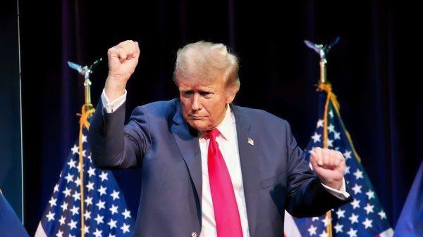 Donald Trump in NH Doing the Trump Dance
