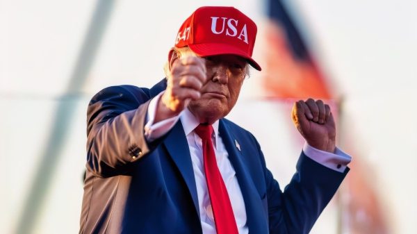 President Donald Trump thanks the crowd after remarks at the Salute to America Celebration, Thursday, July 3, 2025, at the Iowa State Fairgrounds in Des Moines, Iowa. (Official White House Photo by Daniel Torok)
