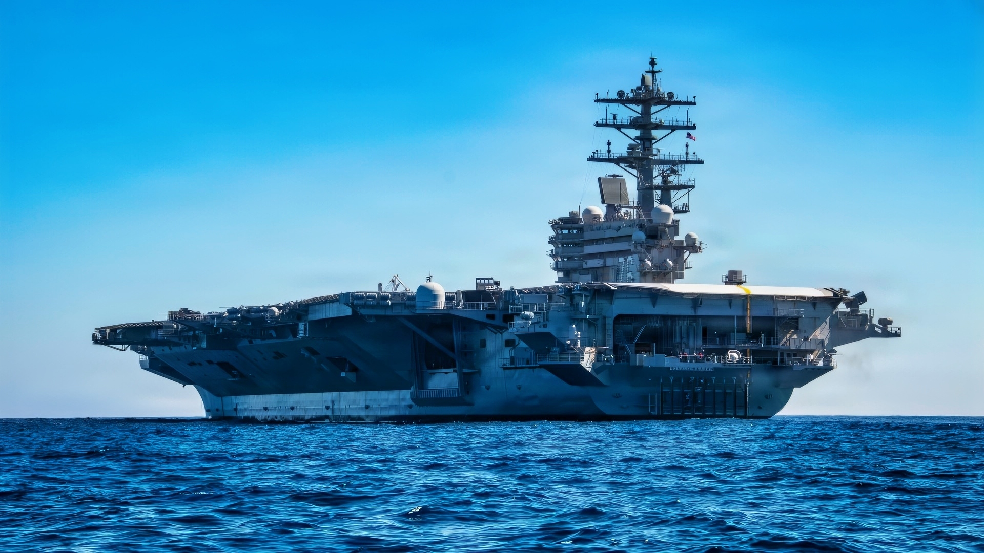 USS Ronald Reagan (CVN 76) steams in the Pacific Ocean, Oct. 4, 2026. The Nimitz-class aircraft carrier Ronald Reagan is underway conducting routine training in U.S. 3rd Fleet area of operations. (U.S. Navy photo by Mass Communication Specialist 2nd Class Jaron Wills)